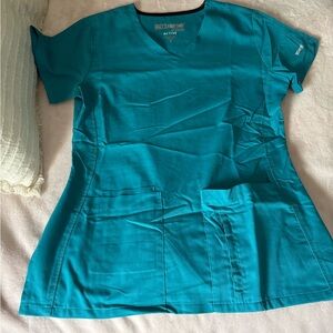 Grey’s Anatomy Women's Teal V-Neck Scrub Top